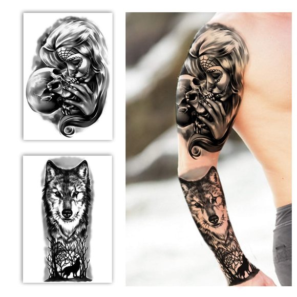 8 Sheets Temporary Tattoo, Tiny Waterproof Temporary Tattoos Realistic - Picture 6 of 8